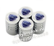 Колпачки на ниппель Лянча (бел.фон, цилиндр) комплект 4шт CAP.Lancia.Rnd.wh