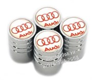 Колпачки на ниппель Ауди (бел.фон, цилиндр) комплект 4шт CAP.Audi.Rnd.wh