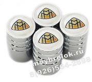 Колпачки на ниппель Майбах (бел.фон, цилиндр) комплект 4шт CAP.Maybach.Rnd.wh