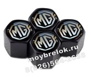 Колпачки на ниппель МГ (черн.фон, шестигр.-черн) комплект 4шт CAP.MG.HexB.bk
