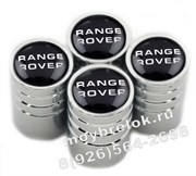Колпачки на ниппель Рэнж Ровер (черн.фон, цилиндр) комплект 4шт CAP.Range.Rover.Rnd.bk
