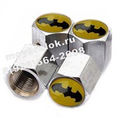 Колпачки на ниппель Бэтмен (шестигр.-хром) комплект 4шт CAP.Batman.Hex