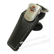 Брелок Ниссан для ключей кожаный (q-type), выпуклая эмблема K.Qt.nissan.rd
