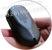 Чехол для смарт ключа Мазерати мягкая натуральная кожа, черный Cas.K3.maserati.bk