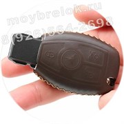 Чехол для смарт ключа Мерседес мягкая натуральная кожа, коричневый Cas.K3.Mercedes.N.brw