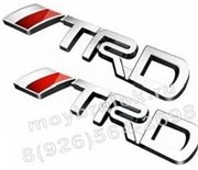 Эмблема Тойота TRD 145x23 мм багажник, хром EM.Toyota.trnk.TRD.chr