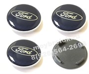 Колпачки в диск Форд 64/53 мм синие WHL.Ford.64-53.bu