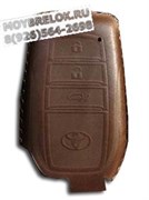 Чехол для смарт ключа Тойота мягкая натуральная кожа, коричневый Cas.K3.toyota.brw