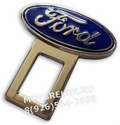 Заглушки Форд в ремень безопасности, 2шт (3D-тип, металл), пара BLT.3D.ford