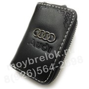Ключница Ауди черная на молнии CAS.IN.Audi.bk