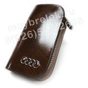 Ключница Ауди коричневая на молнии CAS.IN.Audi.brw