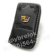 Ключница Кадиллак черная на молнии CAS.IN.cadillac.bk