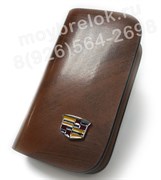 Ключница Кадиллак коричневая на молнии CAS.IN.cadillac.brw