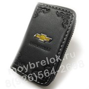 Ключница Шевроле черная на молнии CAS.IN.Chevrolet.bk