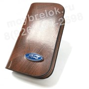 Ключница Форд коричневая на молнии CAS.IN.ford.brw