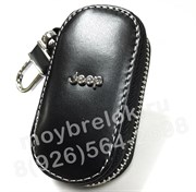 Ключница Джип черная овальная на молнии CAS.IN.jeep.bk.rnd