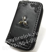 Ключница Митсубиси черная на молнии CAS.IN.Mitsubishi.bk