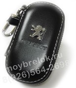 Ключница Пежо черная овальная на молнии CAS.IN.peugeot.bk.rnd