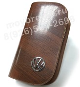 Ключница Фольксваген коричневая на молнии CAS.IN.vw.brw