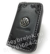 Ключница Фольксваген черная на молнии CAS.IN.vw.bk