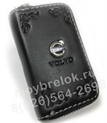 Ключница Вольво черная на молнии CAS.IN.volvo.bk