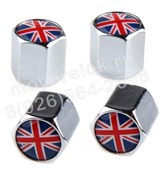 Колпачки на ниппель Мини Купер (шестигр.-хром) комплект 4шт CAP.Britain.Hex