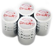 Колпачки на ниппель Чери (бел.фон, цилиндр) комплект 4шт CAP.Chery.Rnd.wh