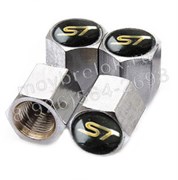 Колпачки на ниппель Форд ST (шестигр.-хром) комплект 4шт CAP.ford.Hex.ST