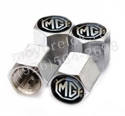 Колпачки на ниппель МГ (черн.фон, шестигр.-хром) комплект 4шт CAP.MG.Hex.bk