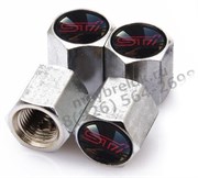 Колпачки на ниппель Субару STi (шестигр.-хром) комплект 4шт CAP.subaru.Hex.Sti