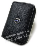 Ключница Вольво черная на молнии CAS.IN.Volvo.bk2