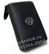 Ключница Фольксваген черная на молнии CAS.IN.vw.bk2