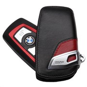 Кожаный выкидной чехол БМВ кожа наппа / (кат.82292219909), красный CAS.NaP.bmw.red