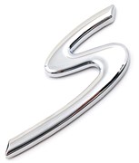 Эмблема Порше S хром (мет.) Em.porsche.trnk.S.slv