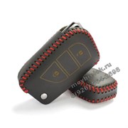 Чехол на выкидной ключ Тойота Rav4 кожаный 3 кнопки, красный CAS.K.Toyota.3k-drp.Rav4.red