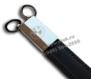 Брелок БМВ для ключей кожаный черный K.GF.bmw.sq.bk