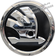 Эмблема Шкода 90 мм черная (рестайл) em.skoda.90.bk