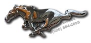 Эмблема Форд Mustang решетки радиатора / багажник (3М скотч) мет. EM.Ford.Mustang.trnk.3M.plast