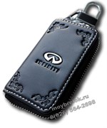Ключница Инфинити черная на молнии CAS.IN.infiniti.bk