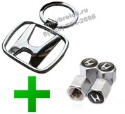 Набор Хонда : брелок + ниппеля на диски set.honda.key+cap