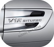 Эмблема Мерседес крыло металл EM.Mercedes.fender.v12.biturbo