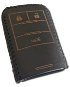 Чехол для смарт ключа Кадиллак кожаный 3 кнопки, черный CAS.K.cadillac.3k.bk