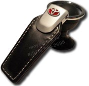 Брелок Тойота для ключей кожаный (q-type), выпуклая эмблема K.Qt.toyota