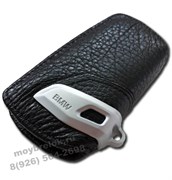 Кожаный выкидной чехол БМВ кожа наппа / (кат.82292219911), черный CAS.NaP.bmw.bk