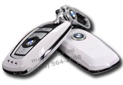 Пластиковый чехол БМВ (белый) с инкрустацией CAS.PLST.bmw.wh