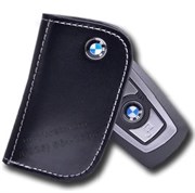 Кожаный чехол БМВ поворотный (на винте) (ключ рестайл 1 ушко) CAS.scrw.bmw.BG.bk
