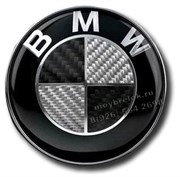 Эмблема БМВ карбон на джойстик мультимедиа (30 мм) EM.BMW.30.carbon