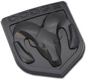 Эмблема Додж 85x80 мм (пластик, черн) капот / багажник EM.Dodge.85х80.BK.full