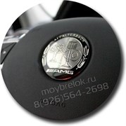 Эмблема Мерседес Affalterbach AMG в руль на 3М скотче (52 мм) EM.Mercedes.52.3M.AMG.Aff.bk
