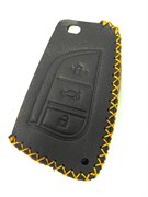 Чехол для смарт ключа Тойота  кожаный 3 кнопки, черный CAS.K2.Toyota.3k.bk
